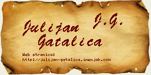 Julijan Gatalica vizit kartica